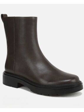 New Vince Parvin Leather Ankle Boot Truffle Sz 8